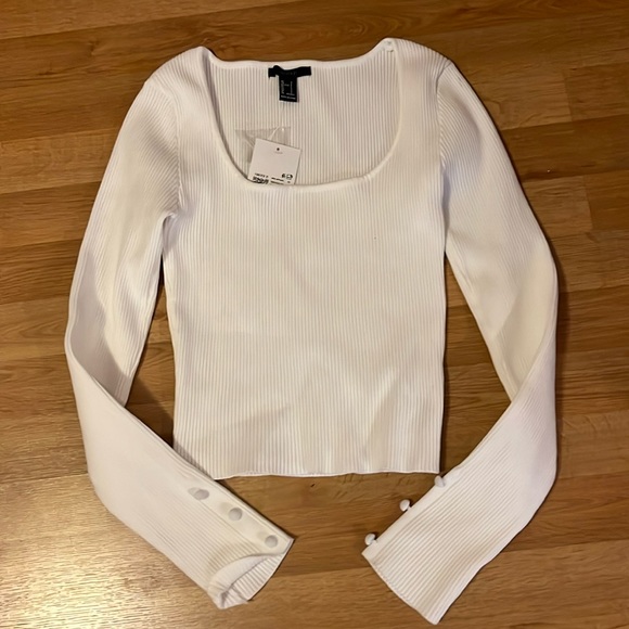 White Ribbed Shirt - Picture 1 of 3